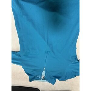 Womens Under Armour Half Zip Sweater L Green Athletic Gym Workout‎
